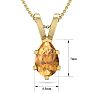 3/4 Carat Pear Shape Citrine Necklace In 14K Yellow Gold Over Sterling Silver, 18 Inches Image-5