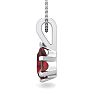 Garnet Necklace: Garnet Jewelry: 1 Carat Pear Shape Garnet Necklace In Sterling Silver, 18 Inches Image-3
