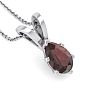 Garnet Necklace: Garnet Jewelry: 1 Carat Pear Shape Garnet Necklace In Sterling Silver, 18 Inches Image-4