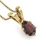 Garnet Necklace: Garnet Jewelry: 1 Carat Pear Shape Garnet Necklace In 14K Yellow Gold Over Sterling Silver, 18 Inches Image-4