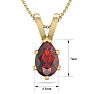 Garnet Necklace: Garnet Jewelry: 1 Carat Pear Shape Garnet Necklace In 14K Yellow Gold Over Sterling Silver, 18 Inches Image-5