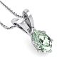 3/4 Carat Pear Shape Green Amethyst Necklace In Sterling Silver, 18 Inches Image-4