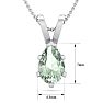 3/4 Carat Pear Shape Green Amethyst Necklace In Sterling Silver, 18 Inches Image-5