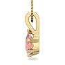 3/4 Carat Pear Shape Morganite Necklace In 14K Yellow Gold Over Sterling Silver With 18 Inch Chain Image-3