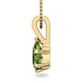 1 Carat Pear Shape Peridot Necklace In 14K Yellow Gold Over Sterling Silver, 18 Inches Image-3