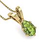 1 Carat Pear Shape Peridot Necklace In 14K Yellow Gold Over Sterling Silver, 18 Inches Image-4