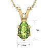 1 Carat Pear Shape Peridot Necklace In 14K Yellow Gold Over Sterling Silver, 18 Inches Image-5