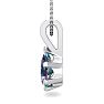 3/4 Carat Pear Shape Mystic Topaz Necklace In Sterling Silver, 18 Inches Image-3