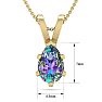 3/4 Carat Pear Shape Mystic Topaz Necklace In 14 Karat Yellow Gold Over Sterling Silver, 18 Inches Image-5