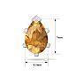 1 1/2 Carat Pear Shape Citrine Stud Earrings In Sterling Silver Image-5