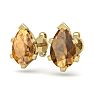 1 1/2 Carat Pear Shape Citrine Stud Earrings In 14K Yellow Gold Over Sterling Silver Image-2