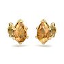 1 1/2 Carat Pear Shape Citrine Stud Earrings In 14K Yellow Gold Over Sterling Silver Image-3