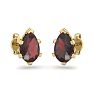 Garnet Earrings: Garnet Jewelry: 2 Carat Pear Shape Garnet Stud Earrings In 14K Yellow Gold Over Sterling Silver Image-3
