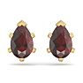 Garnet Earrings: Garnet Jewelry: 2 Carat Pear Shape Garnet Stud Earrings In 14K Yellow Gold Over Sterling Silver Image-4