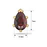 Garnet Earrings: Garnet Jewelry: 2 Carat Pear Shape Garnet Stud Earrings In 14K Yellow Gold Over Sterling Silver Image-5