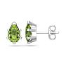 1 3/4 Carat Pear Shape Peridot Stud Earrings In Sterling Silver Image-1