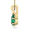 1 Carat Pear Shape Emerald Necklaces In 14 Karat Yellow Gold Over Sterling Silver, 18 Inch Chain Image-3