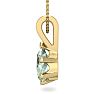 1 Carat Pear Shape Green Amethyst Necklace In 14K Yellow Gold Over Sterling Silver, 18 Inches Image-3