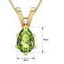 1 1/3 Carat Pear Shape Peridot Necklace In 14K Yellow Gold Over Sterling Silver, 18 Inches Image-5