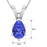 1 1/3 Carat Pear Shape Tanzanite Necklace In Sterling Silver, 18 Inches Image-5