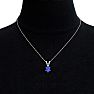 1 1/3 Carat Pear Shape Tanzanite Necklace In Sterling Silver, 18 Inches Image-6