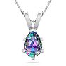 1 Carat Pear Shape Mystic Topaz Necklace In Sterling Silver, 18 Inches Image-1