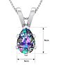 1 Carat Pear Shape Mystic Topaz Necklace In Sterling Silver, 18 Inches Image-5