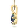 1 Carat Pear Shape Mystic Topaz Necklace In 14 Karat Yellow Gold Over Sterling Silver, 18 Inches Image-3