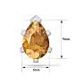 2 Carat Pear Shape Citrine Stud Earrings In Sterling Silver Image-5