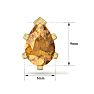 2 Carat Pear Shape Citrine Stud Earrings In 14K Yellow Gold Over Sterling Silver Image-5