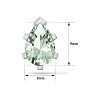 2 Carat Pear Shape Green Amethyst Stud Earrings In Sterling Silver Image-5