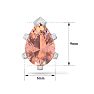 2-1/3 Carat Pear Shape Morganite Earrings Studs In Sterling Silver Image-5