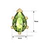2 3/4 Carat Pear Shape Peridot Stud Earrings In 14K Yellow Gold Over Sterling Silver Image-5