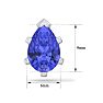 2 1/2 Carat Pear Shape Tanzanite Stud Earrings In Sterling Silver Image-5