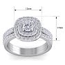 1 1/2 Carat Double Halo Diamond Engagement Ring In 14 Karat White Gold Image-5