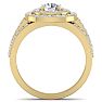 1 3/4 Carat Double Halo Diamond Engagement Ring In 14 Karat Yellow Gold Image-3