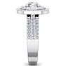1 3/4 Carat Double Halo Diamond Engagement Ring In 14 Karat White Gold Image-4