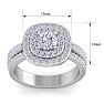 1 3/4 Carat Double Halo Diamond Engagement Ring In 14 Karat White Gold Image-5