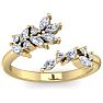 1/2 Carat Round and Marquise Diamond Ring In 14 Karat Yellow Gold Image-1