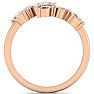 1/2 Carat Round and Marquise Diamond Ring In 14 Karat Rose Gold Image-3