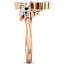 1/2 Carat Round and Marquise Diamond Ring In 14 Karat Rose Gold Image-4