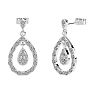 1/2 Carat Natural Rose Cut Diamond Teardrop Earrings, 3/4 Inch. Brand New Limited Edition Style!  Save Now! Image-1