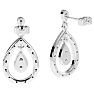 1/2 Carat Natural Rose Cut Diamond Teardrop Earrings, 3/4 Inch. Brand New Limited Edition Style!  Save Now! Image-2