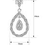 1/2 Carat Natural Rose Cut Diamond Teardrop Earrings, 3/4 Inch. Brand New Limited Edition Style!  Save Now! Image-5