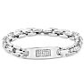 Men's Diamond ID Bracelet In Stainless Steel. Very High Quality.  36 Shiny Diamonds. Image-1