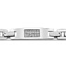Men's Diamond ID Bracelet In Stainless Steel. Very High Quality.  36 Shiny Diamonds. Image-3