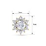 1 1/2 Carat Round Shape Flower Halo Moissanite Stud Earrings In 14 Karat Yellow Gold Image-5
