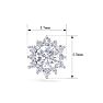 2 Carat Round Shape Flower Halo Diamond Stud Earrings In 14 Karat White Gold Image-5