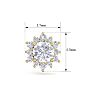 2 Carat Round Shape Flower Halo Diamond Stud Earrings In 14 Karat Yellow Gold Image-5