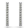 1/5 Carat Diamond Mens Hoop Earrings In 14 Karat White Gold Image-3